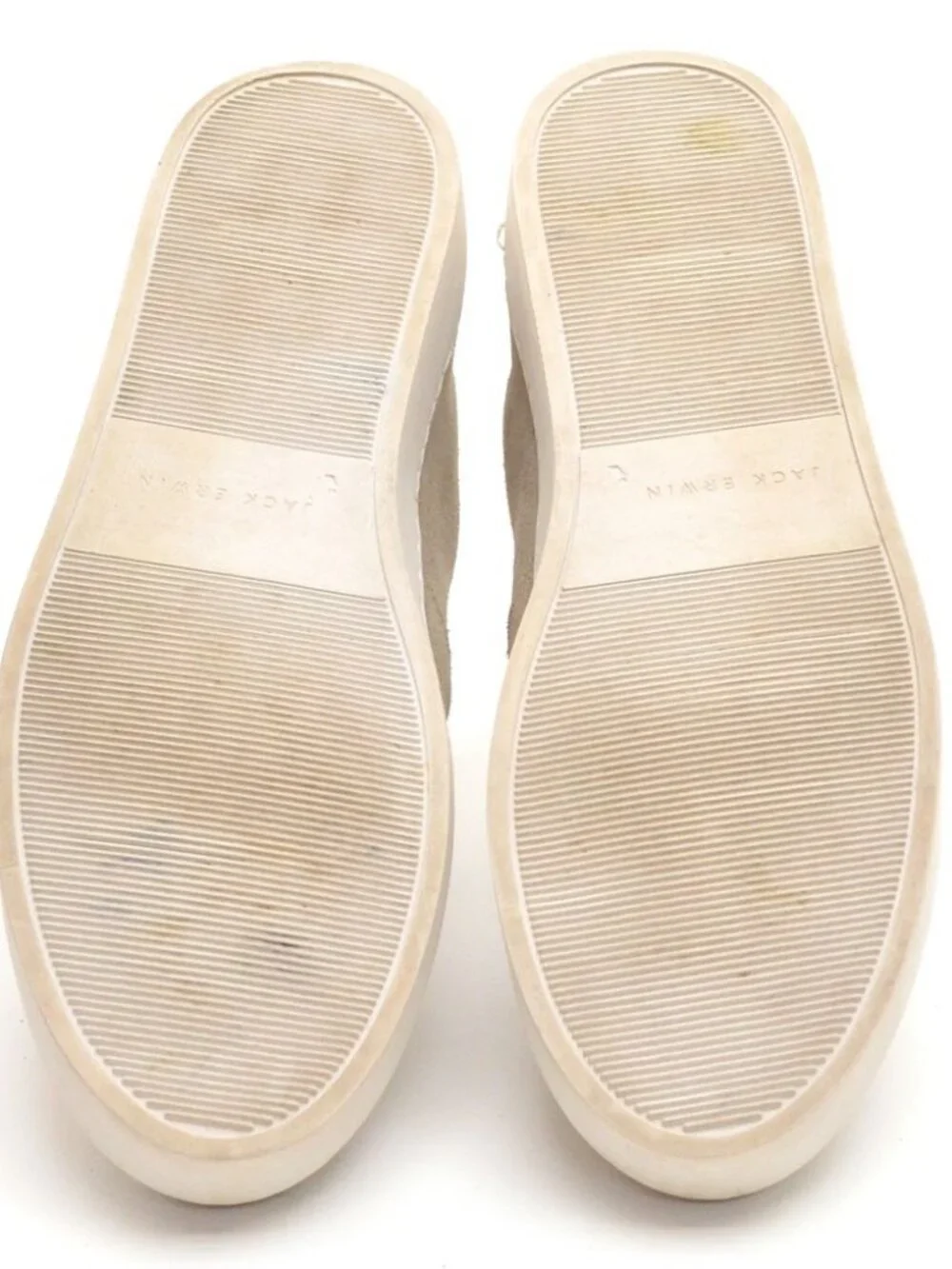 Men Jack Erwin Thomas Taupe Suede Slip On Sneakers 10.5